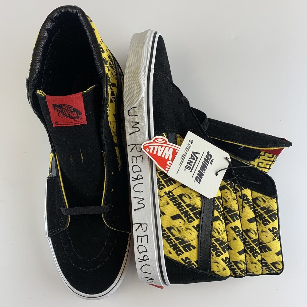 Vans X The Shining Classic Sk8-Hi Yellow Skate Shoe Mens Size 8.5 Womens 10 RARE